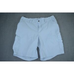 Duluth Trading Co Women's 16 Plus Dry on the Fly 10" Shorts Light Blue 36116